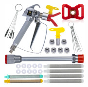 Sprutpistolset med Munstycke 517 – Komplett Kit | 30cm Lans | 3 Filter | Ersättningsdel för Graco, Wagner, Titan