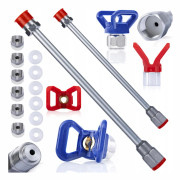 Sprutlansset Kit 50Cm + 30Cm – Rostfritt Munstycksskydd | 7/8 Tum Gänga | Kompatibel med Wagner, Titan, Dedra