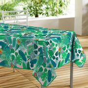 Duk Plastbelagd Dekor "Carlita" 140x300cm Vit