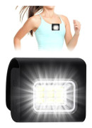 Löparlampa, bröstlampa för löpning, USB-laddningsbar LED-bröstlampa Mini LED-nattlampa med 4 belysningslägen Löparlampa för jogging, camping