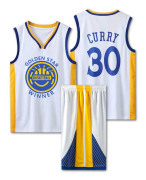 NBA Basketball Uniform GSW White Suit-Nr. 30 Curry XL (165-170cm)