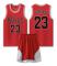#23 Michael Jordan Baskettröja Set Bulls Uniform för Barn Vuxna - Röd 24 (130-140CM)