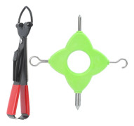 4 i 1 Multi Fishing Knot Avdragare Verktyg Bete Karp Fisklina Knotting Knotless Knot Tool