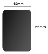 Magnetisk metallplatta kompatibel med magnetisk biltelefonhållare Universal järnplåtsdekal Ställ mobiltelefon magnetfäste Black 45 65mm