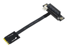 270 Graders M.2 NGFF Dubbelnyckel A-E till PCI-E 4X Adapter Konverteringskabel för PCI-E Testare Förlängare