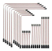 25 st JR-stil Servo Förlängningskabel, Servokablar, Hane till Hona JR-kontakt, RC Servo Förlängningssladd (LGL) black red white