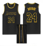NBA basketuniform LAL rund hals - svart kostym - nr 24 Kobe Children XL/28 yards (150-155cm)