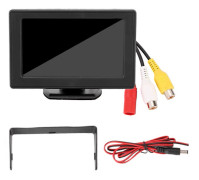 4,3 tum 3W TFT LCD Bil Backspegel Monitor 2-vägs AV-ingång HD-skärm för DVD Backkamera
