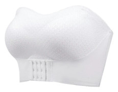Axelbandslös bygel-fri BH med halkskydd, sömlös bandeau för bröllop, dejting och fester White 3XL