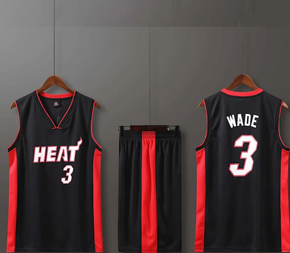 NBA Basketball Uniform MIA Black Suit-No. 3 Vada 5XL (185-195cm)