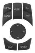 【BEMS】6st Bil Multimedia Kontrollknapp Utsökt Bekvämt Touch Knop Button Cover Passar Kompatibel med 1 3 5 6 Series Matt Black