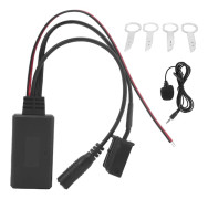 Bluetooth 5.0 AUX Ljudadapter 8Pin Mikrofon Handsfree Kit Passar Ford 5000/6000 CD Stereo
