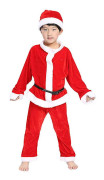 Jul Barn Jultomte Cosplay Kostym Pojkar Byxor Set/flickor Miniklänning Xmas Party Fancy Dress Outfit