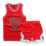Kids Unisex Basket Training Suit Kits Väst Skjorta + Shorts Sets_s 23 Red bulls XS(110CM-120CM)