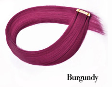 Syntetisk raktejp i hårförlängningar Rakt hår Minitejp ins Osynlig självhäftande färgad tejp i hårförlängning 10st Burgundy 24Inch 35G 10Pcs