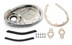 Kromad kamkedjekåpa kit passande för SB Chevy 327 350 383 400 SBC packning tätningsbultar set