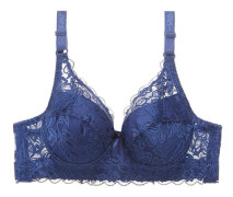 Plus Size BH Sexig Bralette Crop Top Underkläder Push Up Axelbandslös BH Bh Spets Dam BH Underkläder BH Subjectador Biustonosz, nave Blue