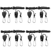 8 Stycken Repspärrband, 1/8 Tum Justerbar Kraftig Repspärr För Lampväxter 150 Lb Kapacitet Per Par db
