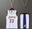 Lakers #23 Lebron James Jersey No.23 Basket Uniform Set Barn / White L (140-150cm)