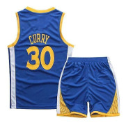 Kids Unisex Basket Training Suit Kits Väst Skjorta + Shorts Sets_s 30 Blue warriors XS(110CM-120CM)