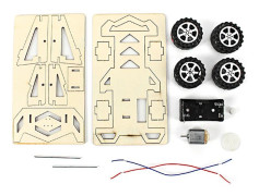 Trä Racerbil DIY Kit Leksak Barn DIY Kit Elektrisk Trä Racerbil[D]