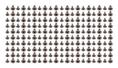200 Set 9,5x8mm Chicago Skruvar Mässing Lädernitar Fästen Runt Huvud Kopparnitar Svart Silver Uniform Beläggning DIY