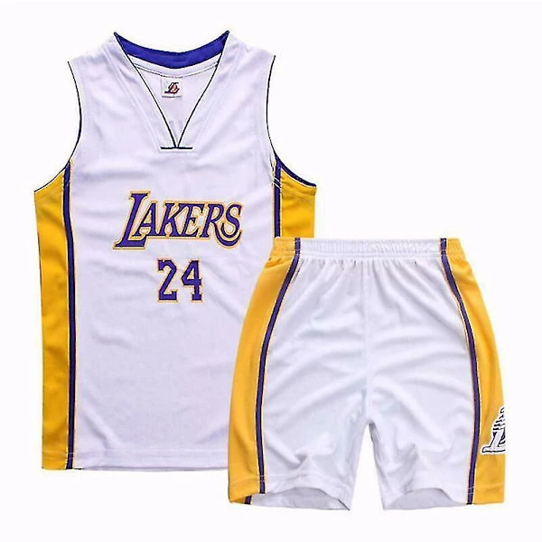 Kids Unisex Basket Training Suit Kits Väst Skjorta + Shorts Sets_s