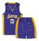 Kids Unisex Basket Training Suit Kits Väst Skjorta + Shorts Sets_s 23 Purple lakers 2XL(160-165CM)