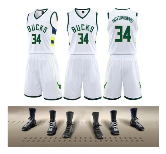 #Nba 22/23 Bucks 23 Jersey Barn Jersey Set för barn och vuxna Children (75-90cm)