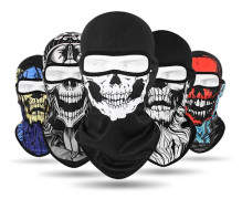Skull Balaclava för män, skidmask, cykelmössor, snowboard ansiktsskydd, motorcykelhjälmhuva, bandana, halsduk, andningsbar, vindtät