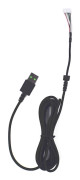 Musersättningsdelar Black Nylon Braided Line USB -kabel för Razer Mamba Elite
