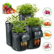 3/5/7/10 Gallon ing Potatisodlingspåsar Vattentät PE Trädgårdsgrönsak Black 10Gallon(UK)