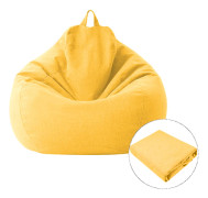 Bean Bag Cover Lazy Sofa Bekväm enfärgad Solstol Bean Bag Cover för vardagsrum Heminredning