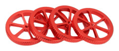 4 st Handvrid Nivelleringsmutter Professionell Design Stark Slitstark 3D-skrivartillbehör för CR10 Röd M4