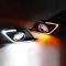 Superior CSCSNL 2st DRL Kompatibel med Mazda 3 Mazda3 Axela 2014 2015 2016 LED Varselljus Dagsljus Dimljus med blinkers - Perfekt White and Yellow Type D