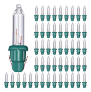 Ersättningslampor för julgran, glödlampor 2,5 V, miniljus med sockel, 0,17 A, 0,425 W, 2-pack