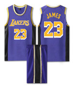 NBA basketuniform LAL Lila kostym-nr. 23 James Children XL/28 yards (150-155cm)