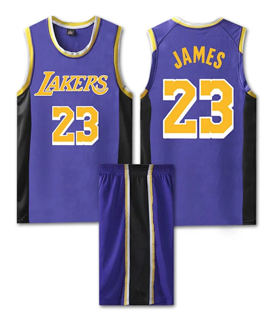 NBA basketuniform LAL Lila kostym-nr. 23 James 5XL (185-195cm)