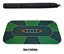 Het 1,2 m Deluxe Suede Rubber Texas Hold'em Pokers Tafelkleed Met Bloemenpatroon Casino Poker Set Bordspel Mat Poker Accessoire 3