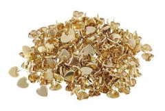 2X 200st 9mm Mini Hjärtformade Metallpappersfästen Brads för DIY Scrapbooking Hantverk