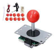 QM070901 Arkadspels Joystick Kit Noll Fördröjning Arkadspel DIY Kit Delar med Encoderkort 10 Knappar Joystick för MAMERed