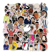 50 st Frank Ocean Stickers, Amerikansk Hip hop-sångare Klistermärken Vattentäta Vinyl Klistermärken för Flickor Tonåringar och Vuxna Dekaler