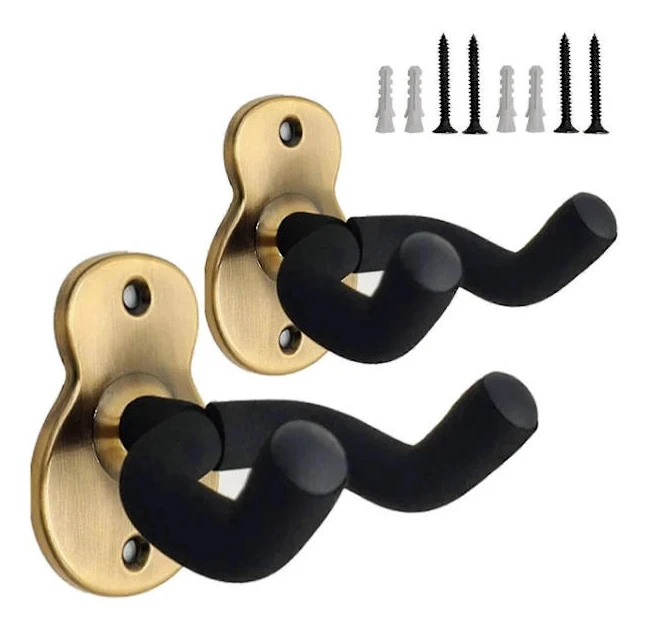 2-pack Gitarr Väggfäste, Metall Gitarrhängare Gitarrfäste Grön Brons