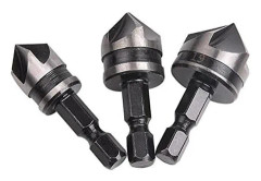 3-delars 1/4-tums Hex 12/16/19mm försänkningsborrsats för trä, metall, snabbväxlingsbit