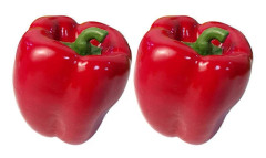 2 st Konstgjorda Paprikor Simulering Paprikor Falska Grönsaker Paprika_Speciella gåvor Röd