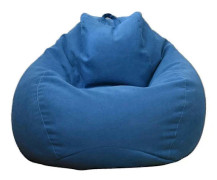 Sittsäck Stolar Soffa Överdrag, Inomhus Lazy Lounger För Vuxna Barn Utan Fyllning - Blå - 90 x 110cm