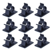 Adjustable Self-Adhesive Nylon Cable Ties - Black (50-Pack)