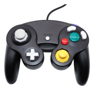 Spelkonsolkontroller NGC enpunkts- och trepunktskontroller Svarta GameCube-kontroller