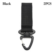 2st Webbing Hängande Spänne Nyckelring SVART 2ST Black 2pcs