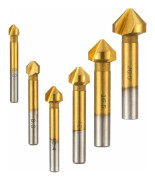 6 st valnötssänksänkare 90° fas HSS 6,3 mm 8,3 mm 1